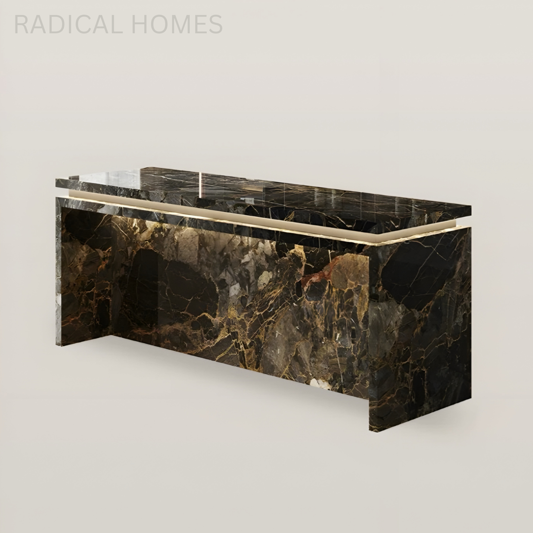 CALVANO Modern Sintered Stone Island Bar Table - Radical Homes Singapore