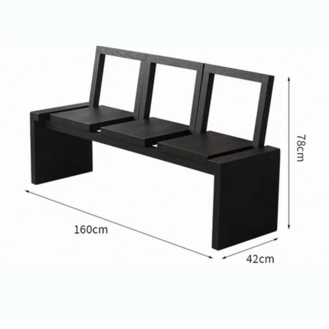 YELLI Modern Pine Wood Foldable Bench