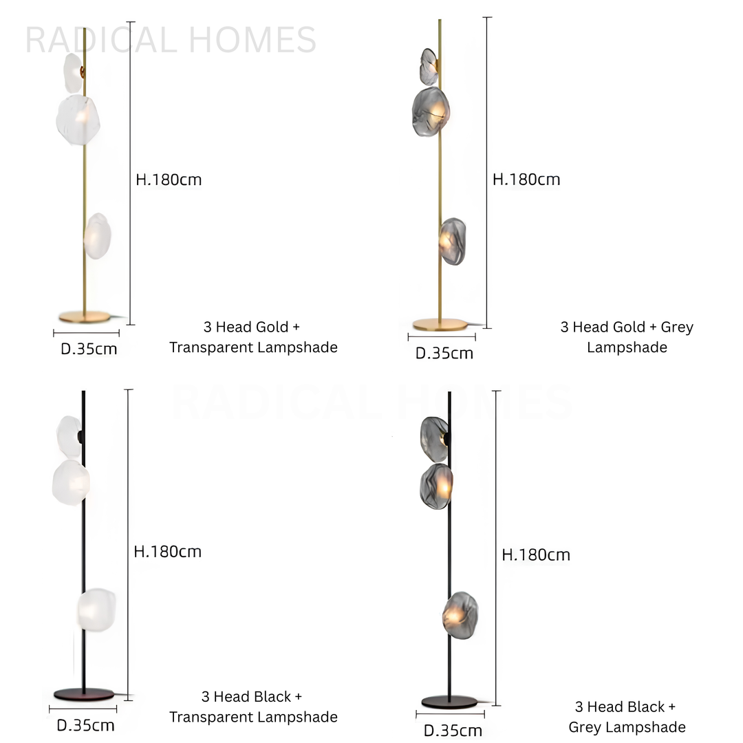 LUMEN Modern Glass Floor Lamp