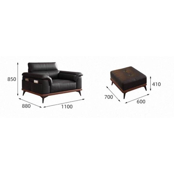 CHEL Modern Genuine Leather Sofa - Radical Homes Singapore