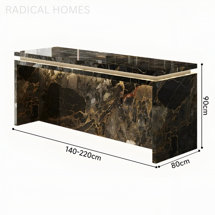 CALVANO Modern Sintered Stone Island Bar Table - Radical Homes Singapore