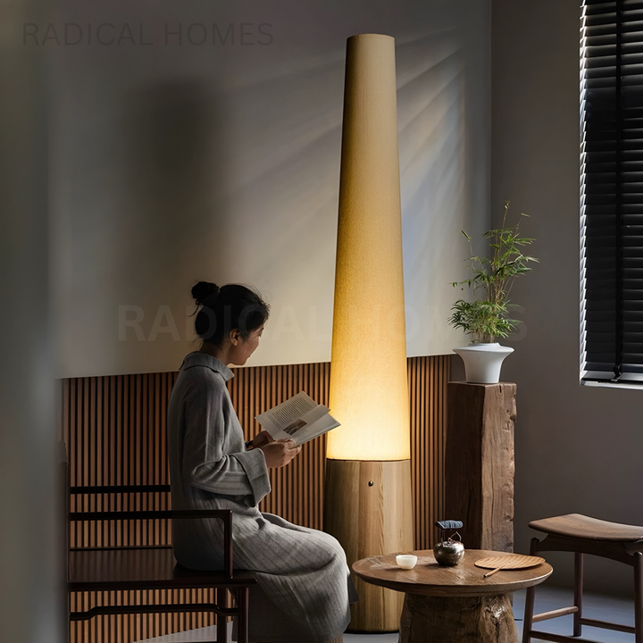 TSUKI Wabi Sabi Solid Wood Floor Lamp