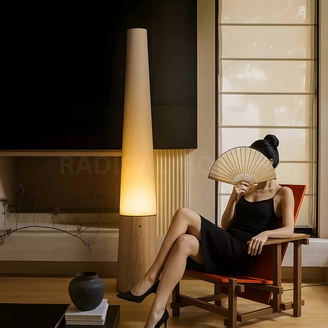 TSUKI Wabi Sabi Solid Wood Floor Lamp