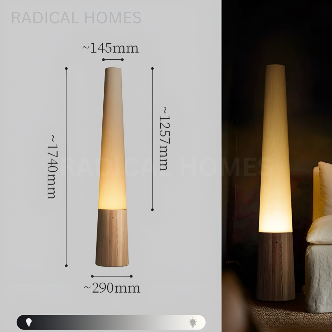 TSUKI Wabi Sabi Solid Wood Floor Lamp