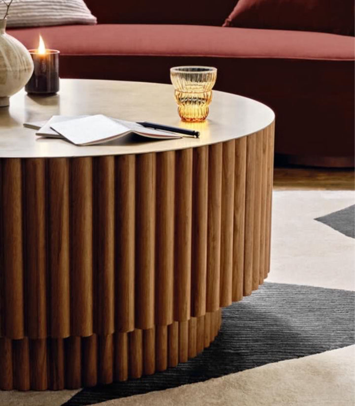 NOELLE Modern Fluted Coffee Table