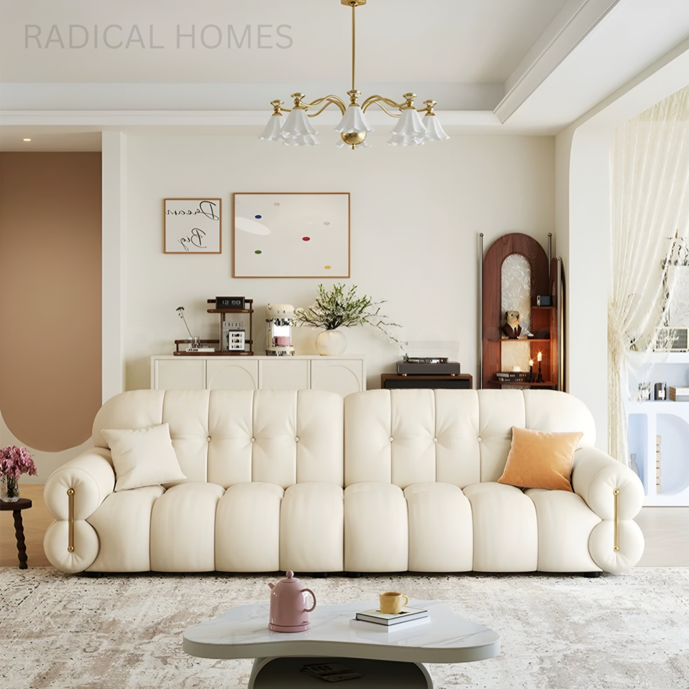 MELODY Modern Leather Sofa - Radical Homes Singapore