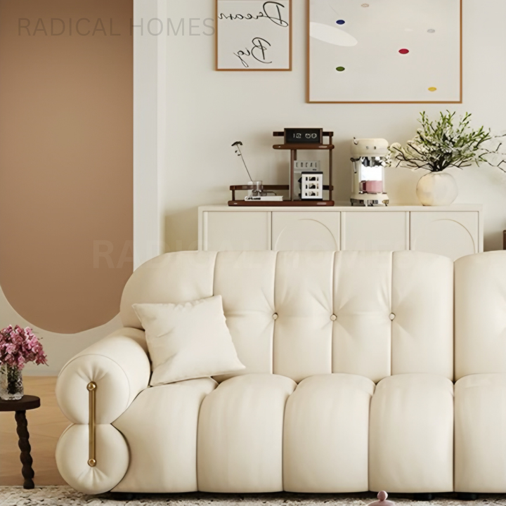 MELODY Modern Leather Sofa - Radical Homes Singapore
