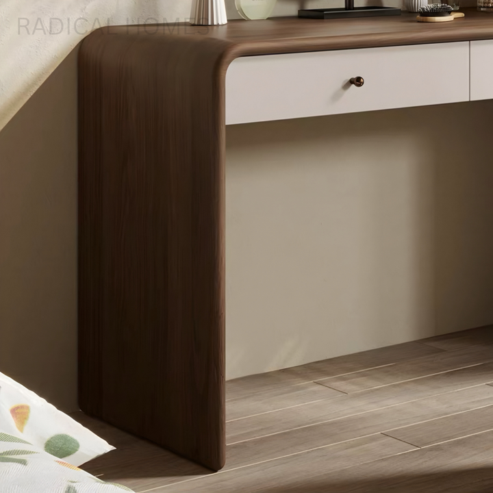 LORENA Modern Curved Vanity Desk - Radical Homes Singapore