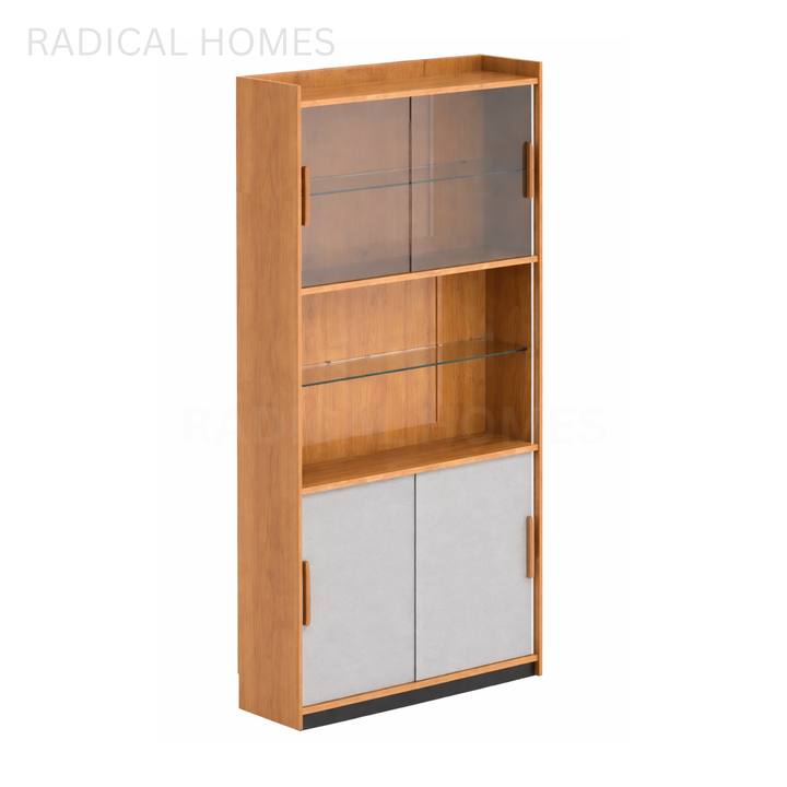 DIM Japandi Solid Wood Display Cabinet - Radical Homes Singapore
