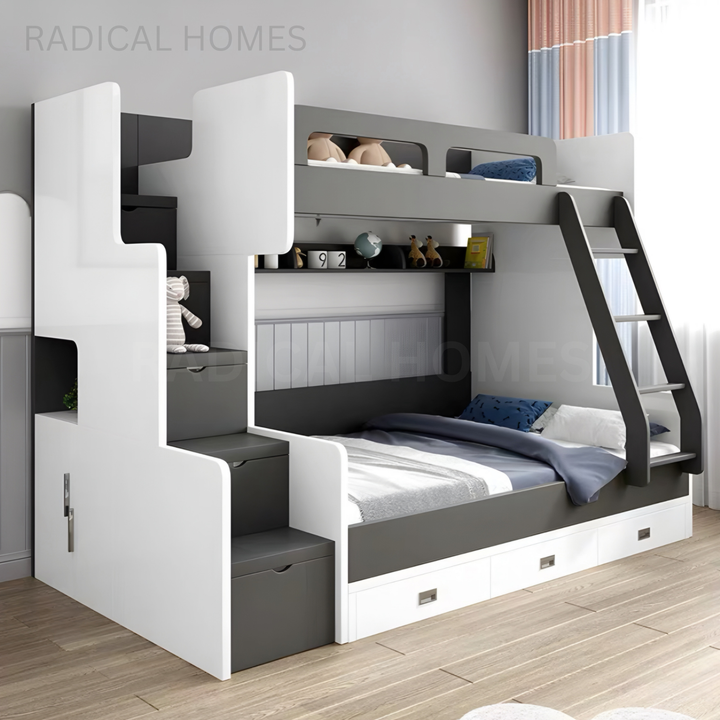 ARVON Modern Double Decker Bedframe - Radical Homes Singapore