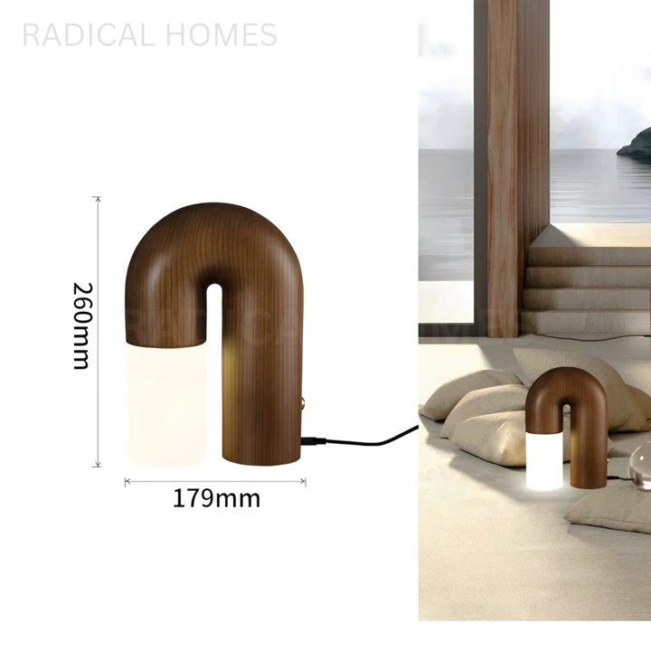 ULLY Japandi Solid Wood Table Lamp - Radical Homes Singapore