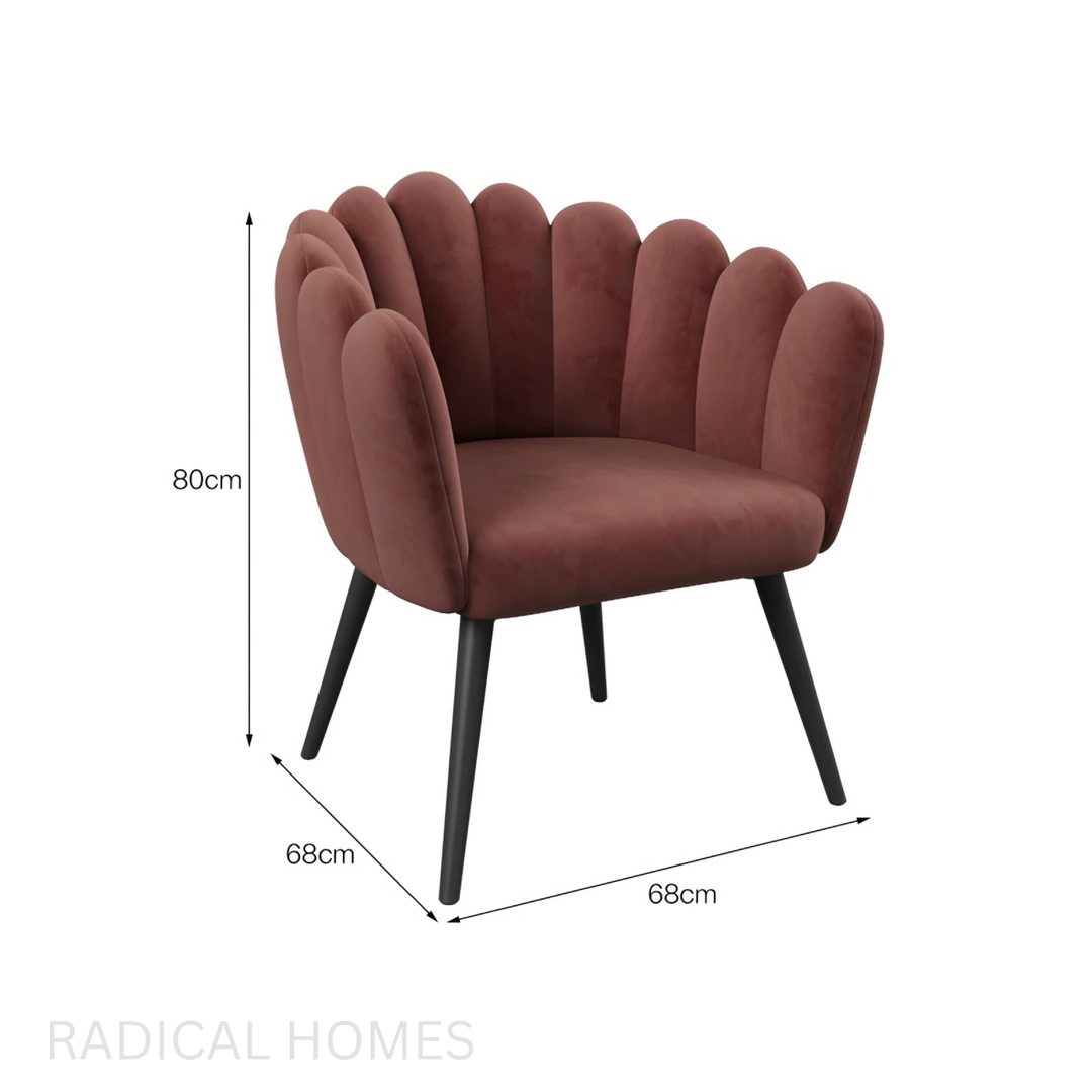 SEARE Modern Velvet Dining Chair - Radical Homes Singapore
