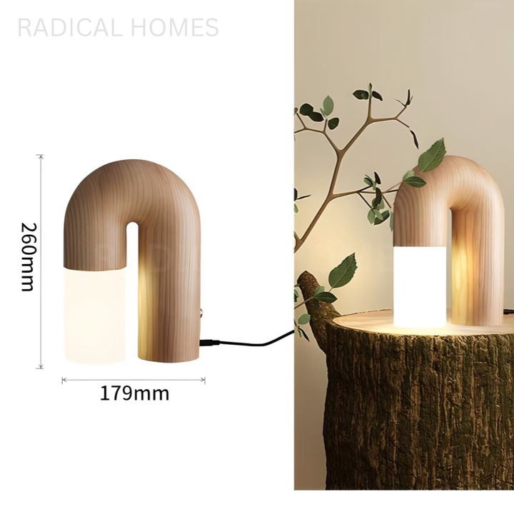 ULLY Japandi Solid Wood Table Lamp - Radical Homes Singapore