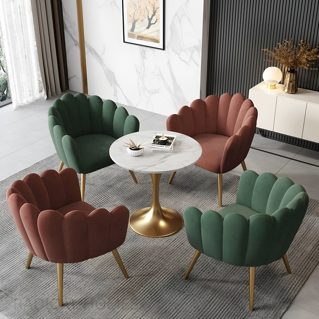 SEARE Modern Velvet Dining Chair - Radical Homes Singapore