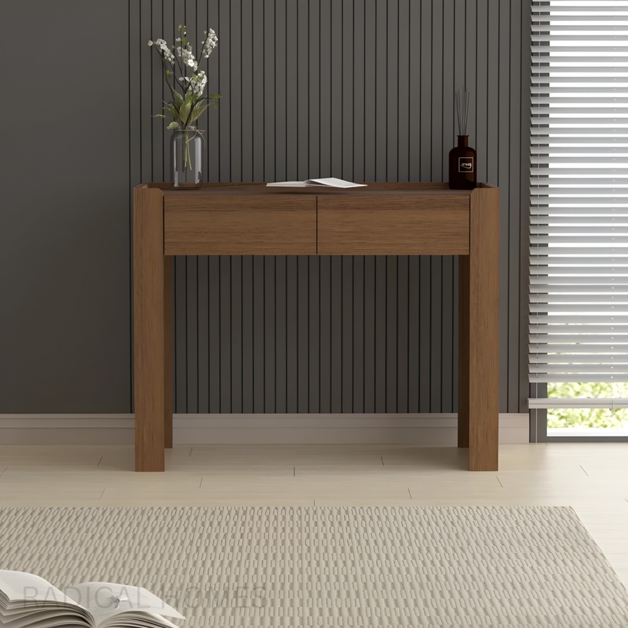 ARCADIA Rustic Solid Wood Vanity Table - Radical Homes Singapore