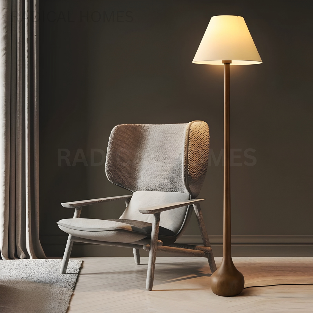 SHIBA Japandi Solid Wood Floor Lamp - Radical Homes Singapore
