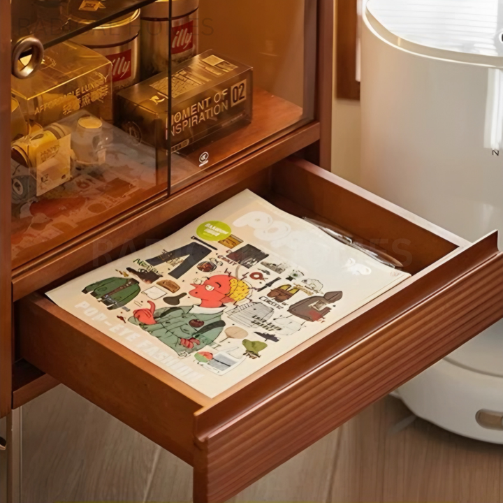 DEXTER Mid Century Solid Wood Display Cabinet - Radical Homes Singapore