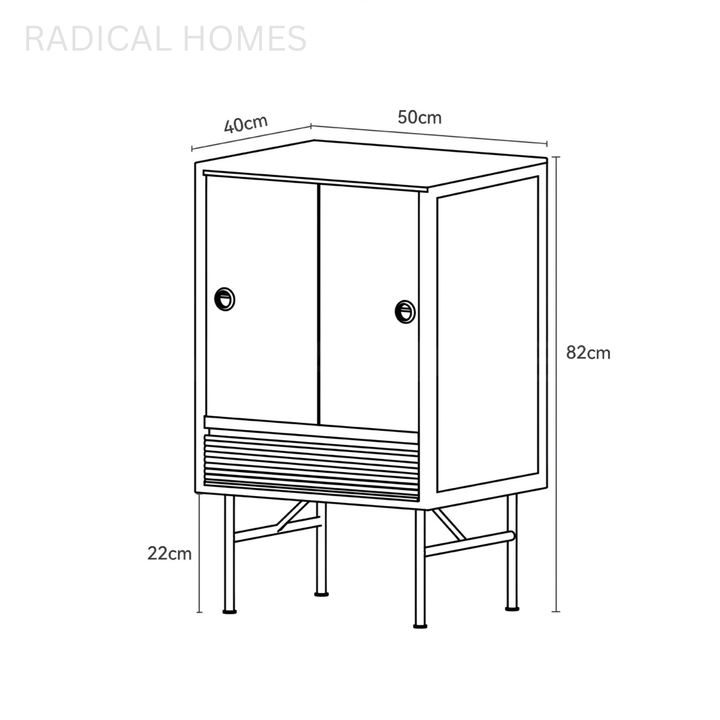 DEXTER Mid Century Solid Wood Display Cabinet - Radical Homes Singapore