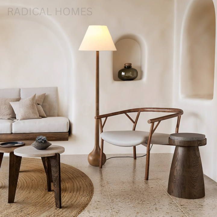 SHIBA Japandi Solid Wood Floor Lamp - Radical Homes Singapore