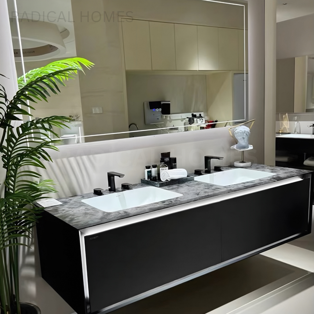NOCTARA Modern Dual-Sink Bathroom Vanity - Radical Homes Singapore