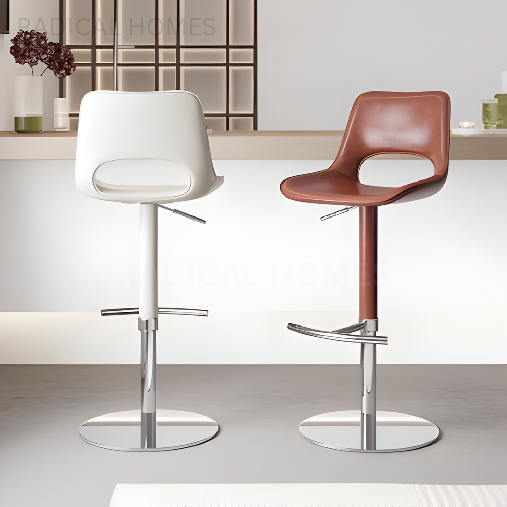 BANCO Modern Adjustable Leather Bar Stool - Radical Homes Singapore