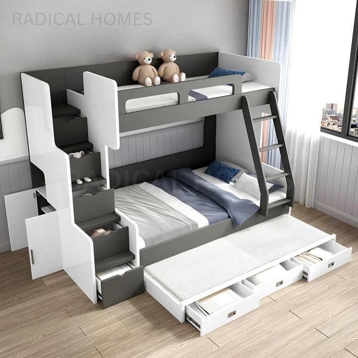 ARVON Modern Double Decker Bedframe - Radical Homes Singapore