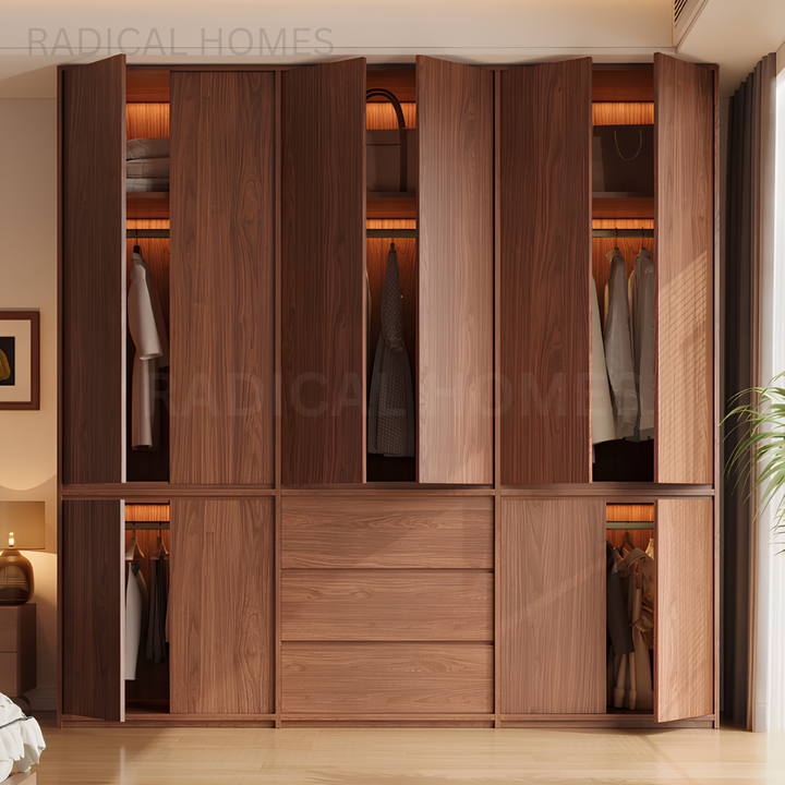 LIONA Modern Solid Wood Wardrobe