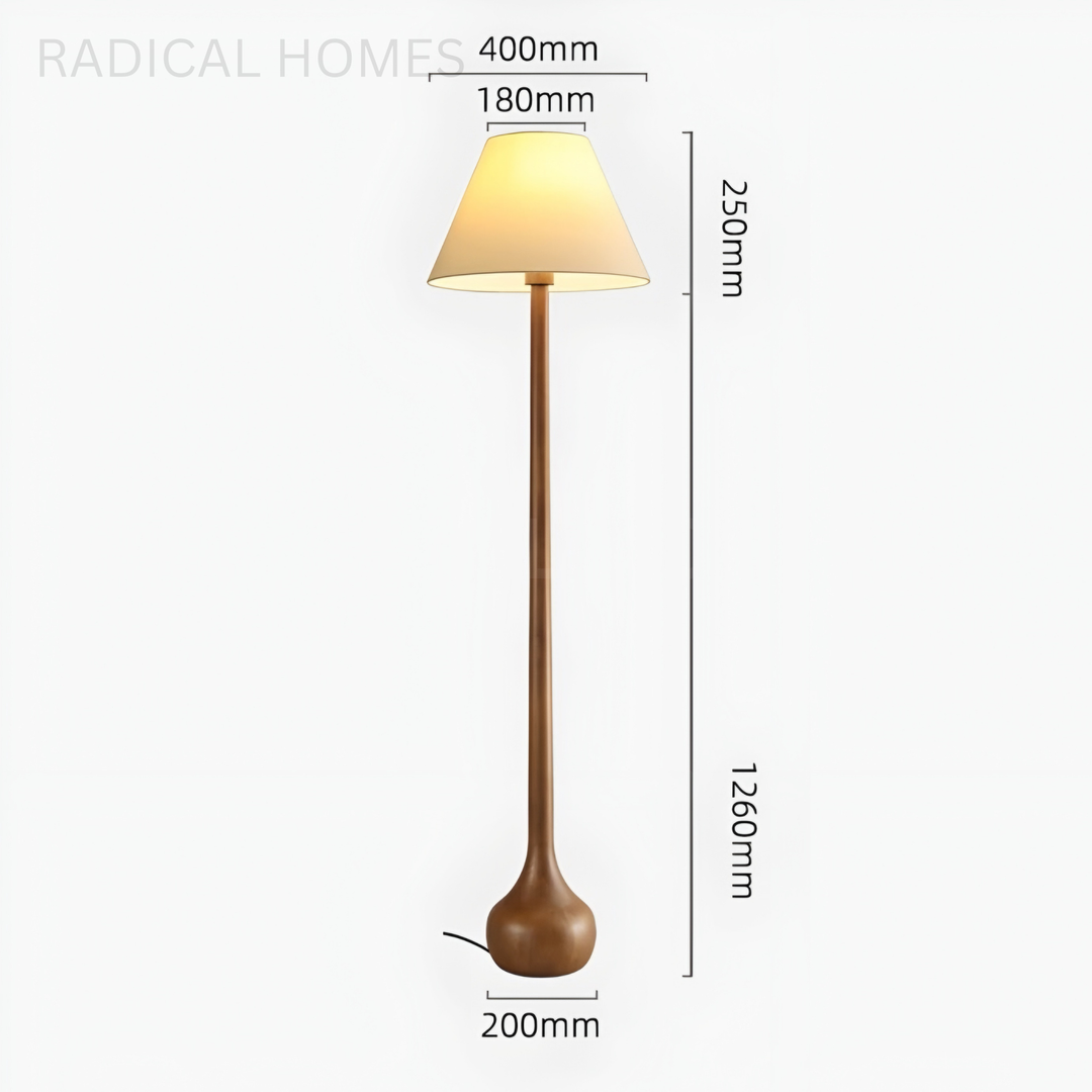 SHIBA Japandi Solid Wood Floor Lamp - Radical Homes Singapore