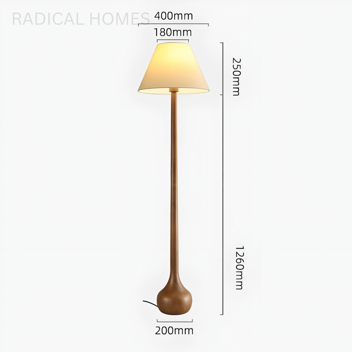 SHIBA Japandi Solid Wood Floor Lamp - Radical Homes Singapore