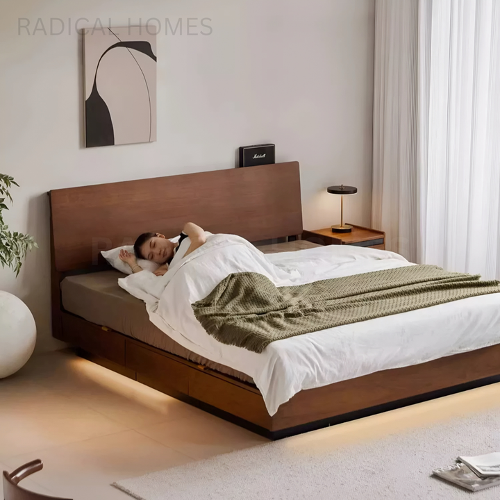 OCCARA Aesop Solid Wood Bedframe - Radical Homes Singapore