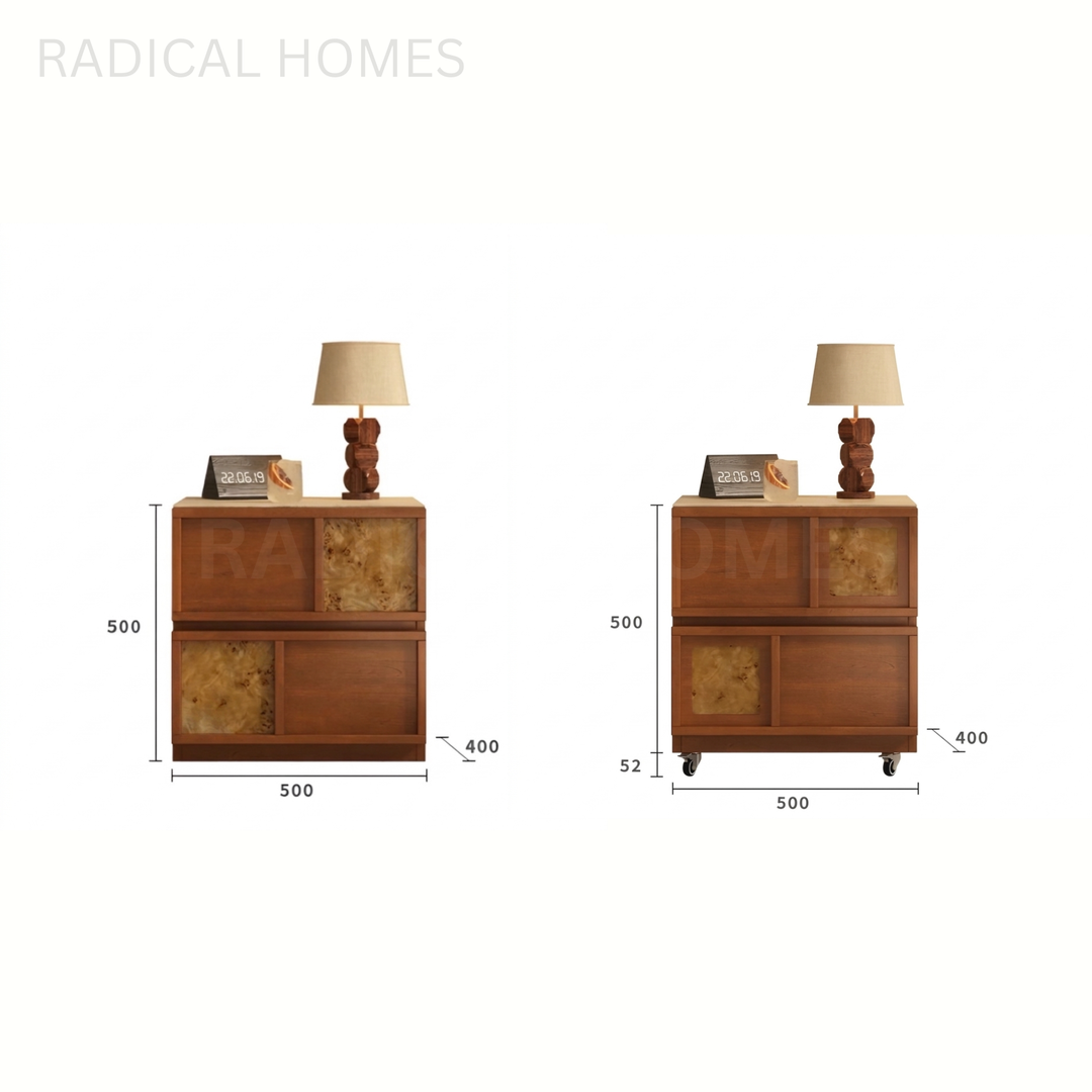 SORRENTO Modern Travertine Bedside Table