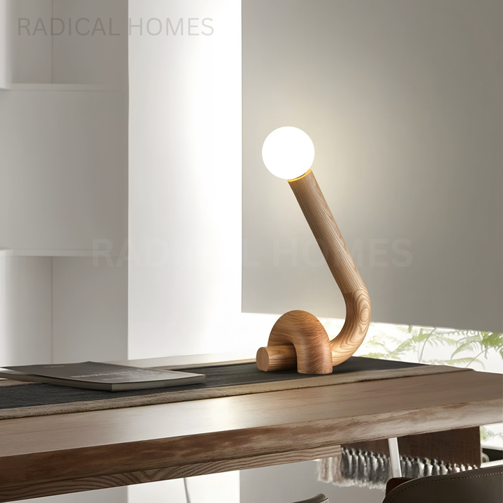 TOBI Wabi Sabi Solid Wood Table Lamp - Radical Homes Singapore
