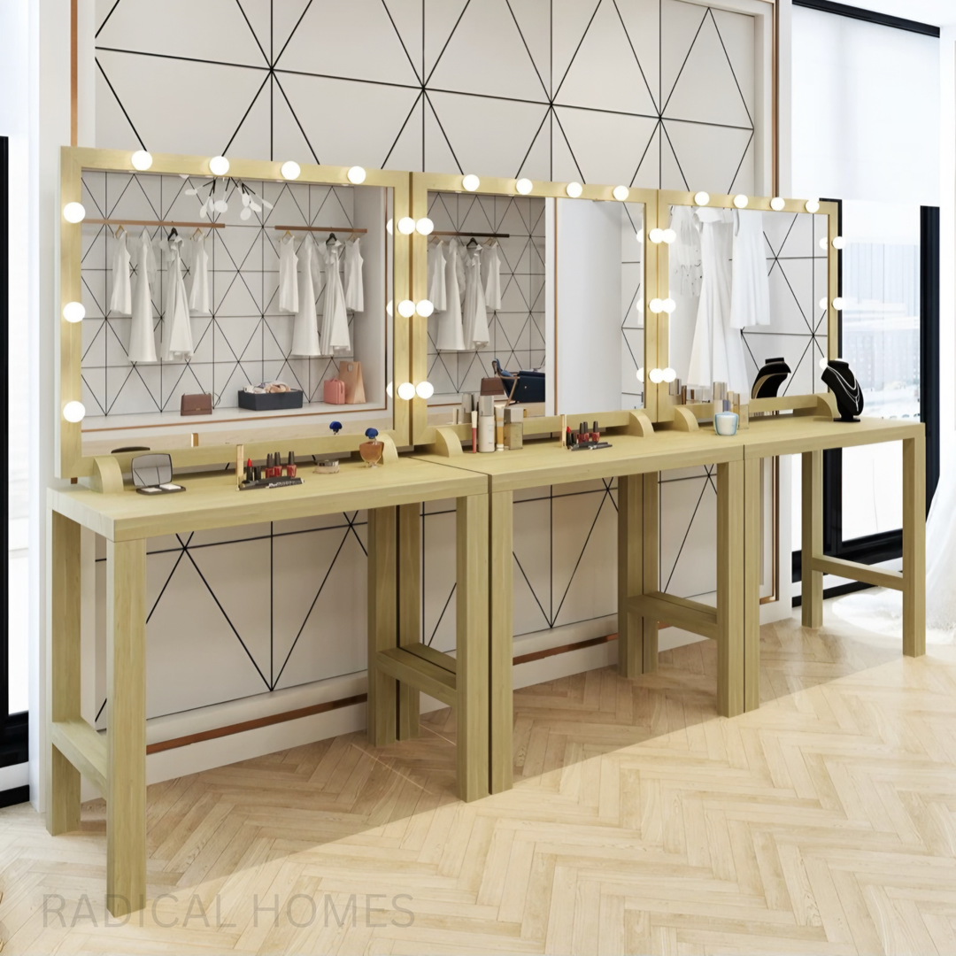 LYNN Vintage Hollywood Spotlight Vanity Table - Radical Homes Singapore