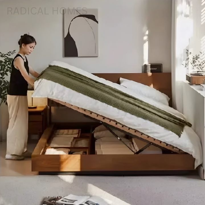 OCCARA Aesop Solid Wood Bedframe - Radical Homes Singapore