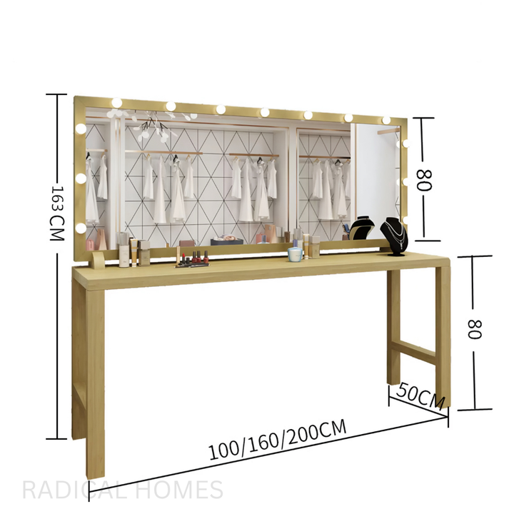 LYNN Vintage Hollywood Spotlight Vanity Table - Radical Homes Singapore