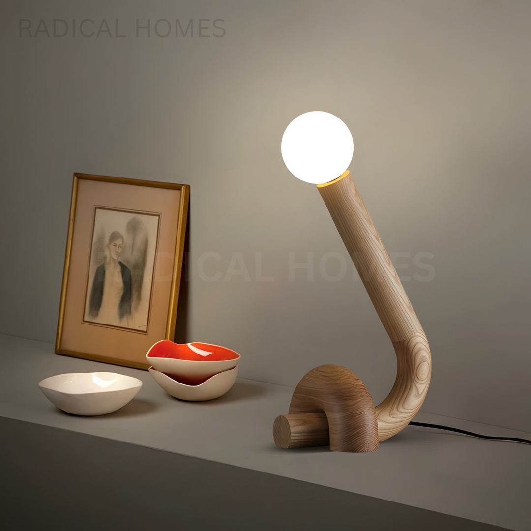 TOBI Wabi Sabi Solid Wood Table Lamp - Radical Homes Singapore