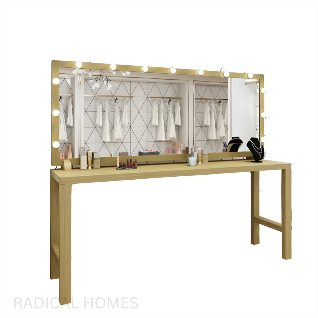 LYNN Vintage Hollywood Spotlight Vanity Table - Radical Homes Singapore