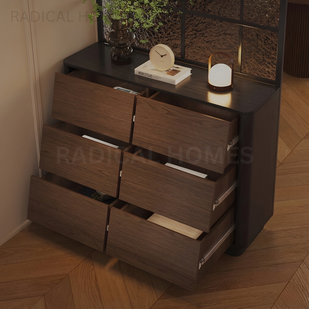 RAVENNA Modern Sideboard With Arched Glass Partition