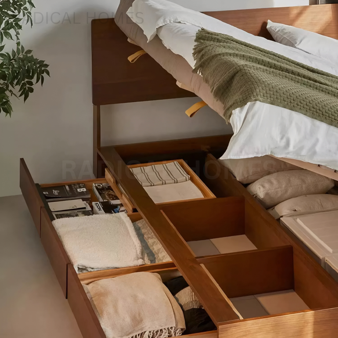 OCCARA Aesop Solid Wood Bedframe - Radical Homes Singapore