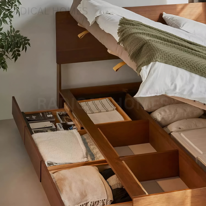 OCCARA Aesop Solid Wood Bedframe - Radical Homes Singapore