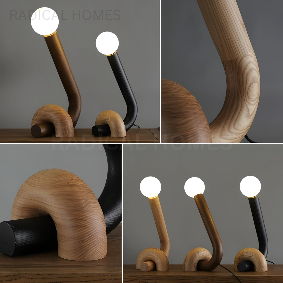 TOBI Wabi Sabi Solid Wood Table Lamp - Radical Homes Singapore