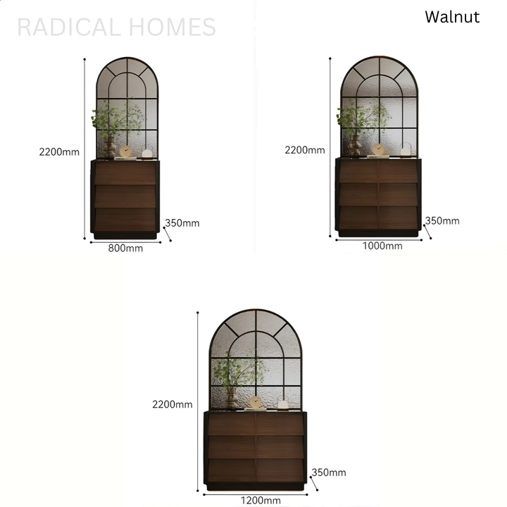 RAVENNA Modern Sideboard With Arched Glass Partition
