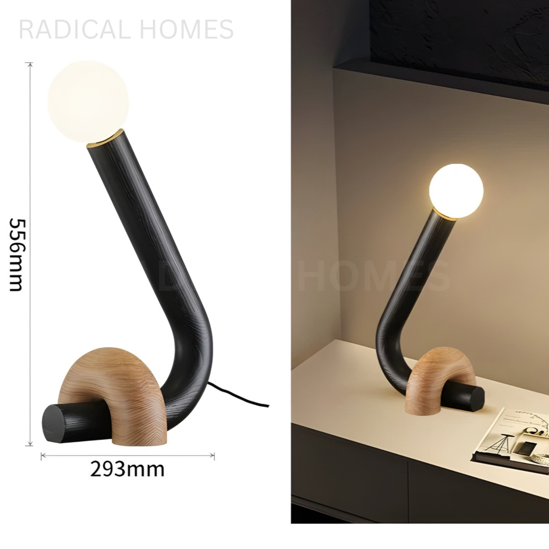 TOBI Wabi Sabi Solid Wood Table Lamp - Radical Homes Singapore