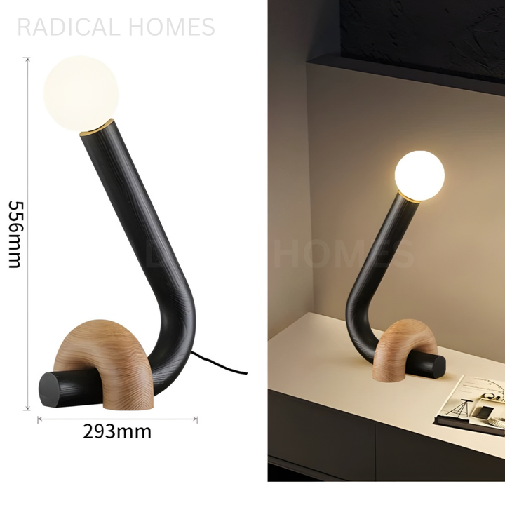 TOBI Wabi Sabi Solid Wood Table Lamp - Radical Homes Singapore