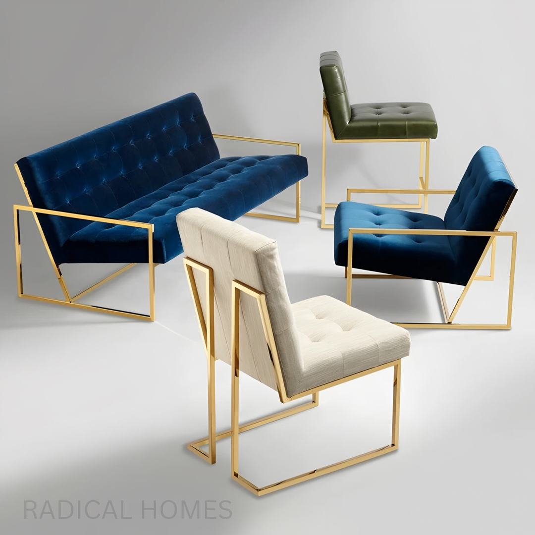 LESLI Modern Velvet Armchair - Radical Homes Singapore