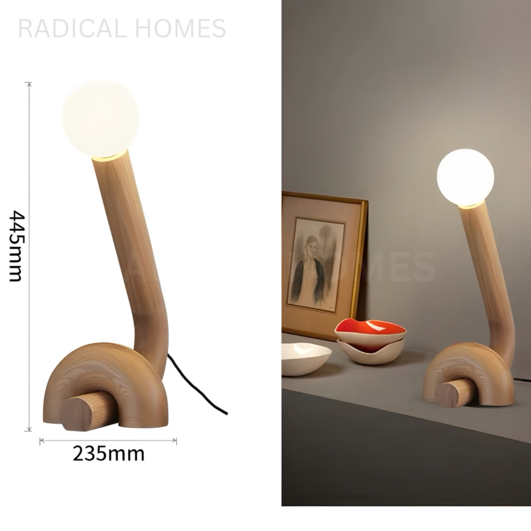 TOBI Wabi Sabi Solid Wood Table Lamp - Radical Homes Singapore