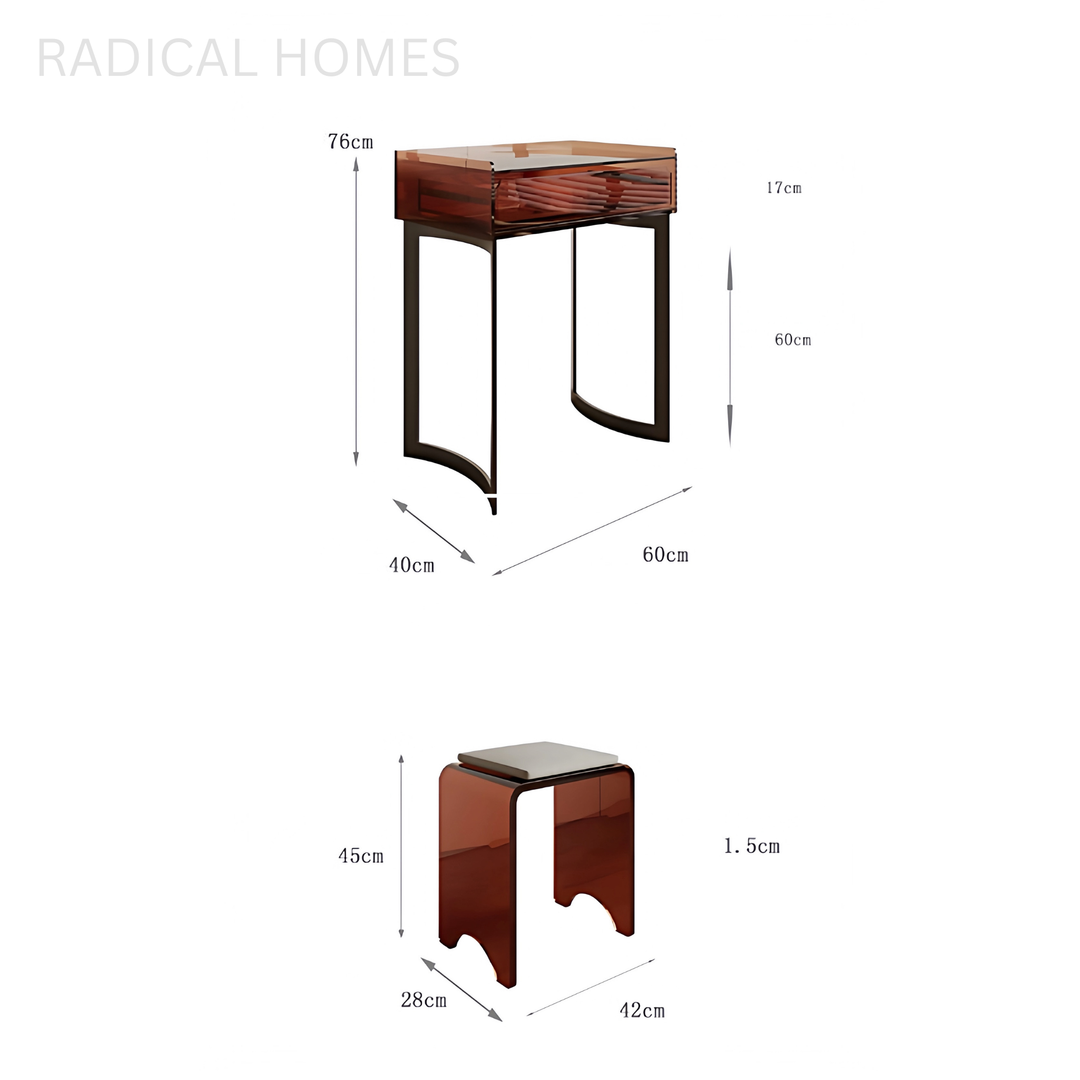 FARES Minimalist Acrylic Vanity Table - Radical Homes Singapore