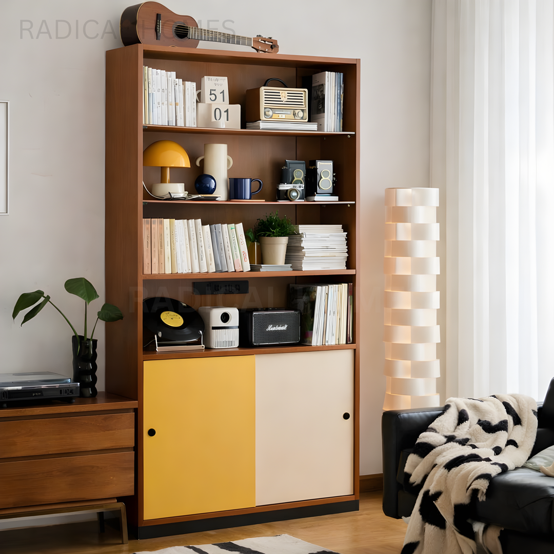 HANS Modern Solid Wood Display Shelf - Radical Homes Singapore