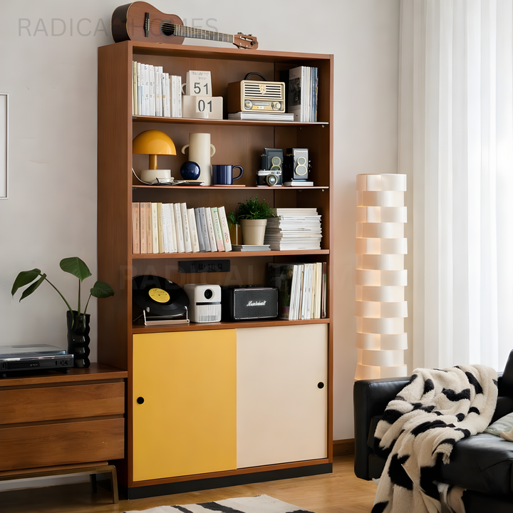 HANS Modern Solid Wood Display Shelf - Radical Homes Singapore
