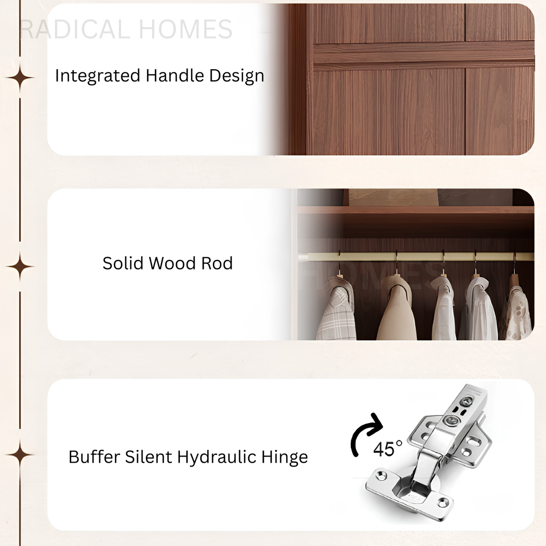 LIONA Modern Solid Wood Wardrobe